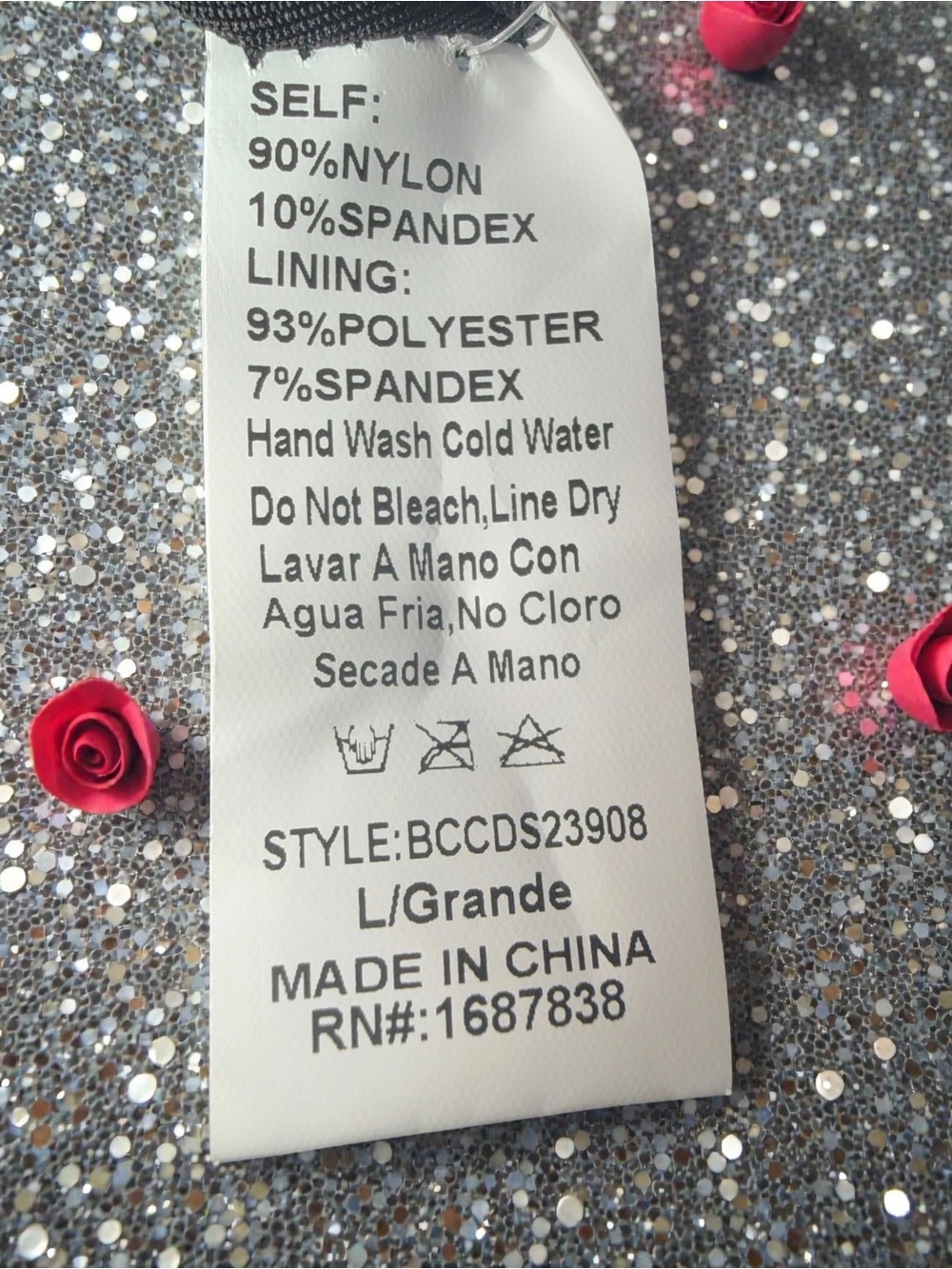 Windsor Black Rhinestone Embellished Formal Gown Size Large - Picture 15 of 17
